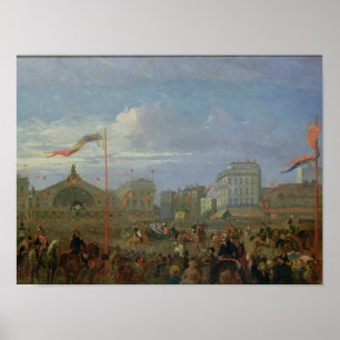 Poster Rainha Victoria que chega no Gare de l'Est