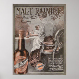 Poster Rainier Beer e (1909) Madre Advertimento
