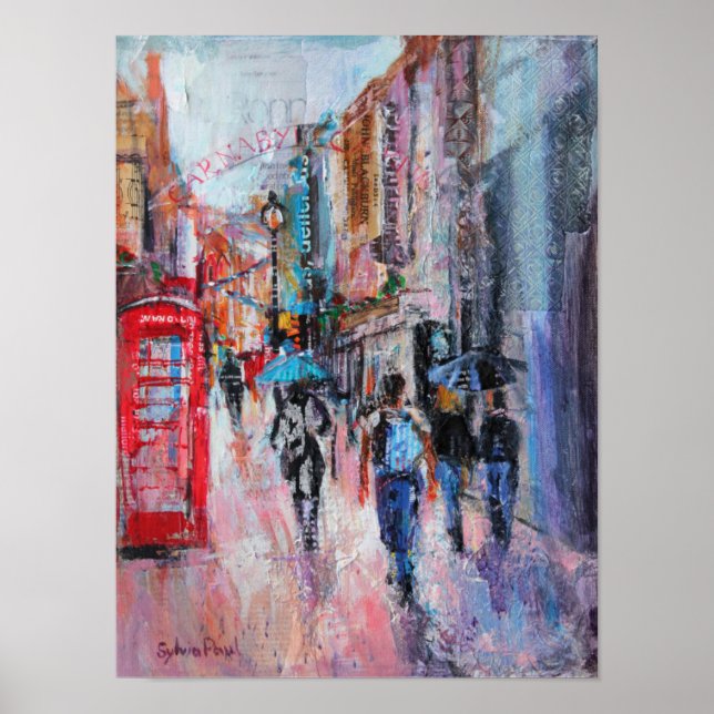 Poster Rainy Day Carnaby Street (Frente)