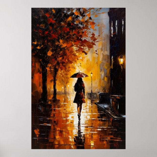 Poster Rainy Nights, City Lights: A bela mulher J.. (Frente)