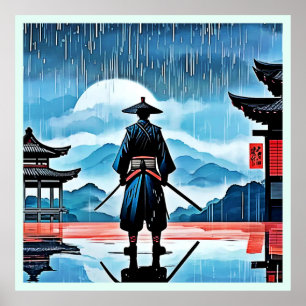 Poster Rainy Samurai: Vigília Silenciosa