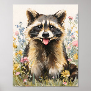 Poster Raio-Cinto em Flores Selvagens - Wal Animal de Cad