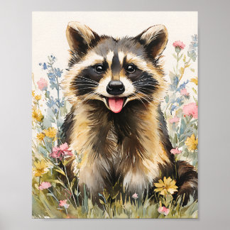 Poster Raio-Cinto em Flores Selvagens - Wal Animal de Cad