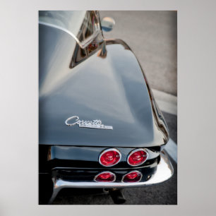 Pôster Raio preto de 1963 Corveta Sting
