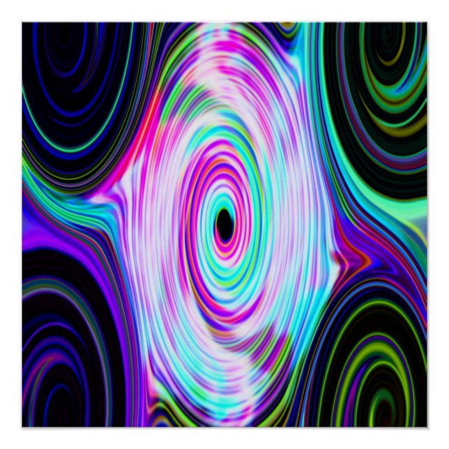 Pôster Raios Cósmicos Azuis 5 Poster Perfeito (Frente)