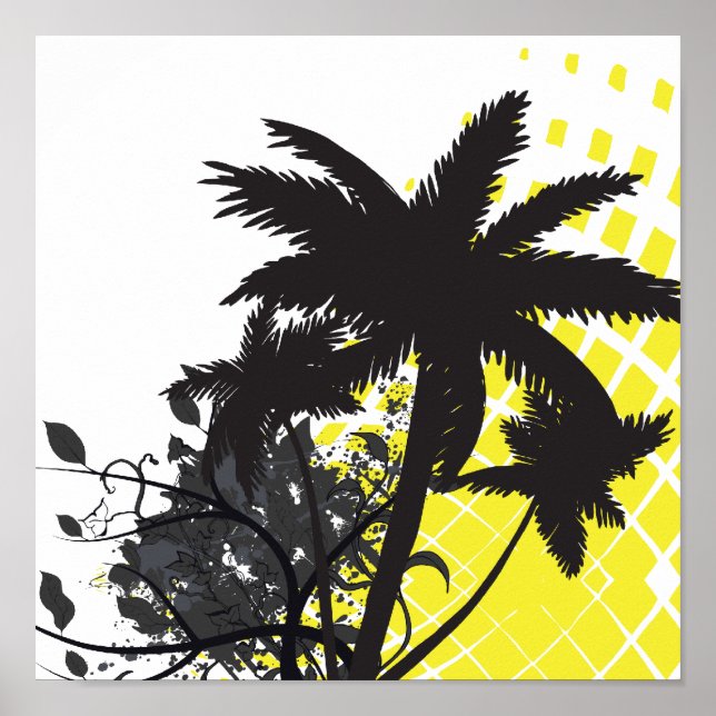 Pôster raios de palmeiras (Frente)