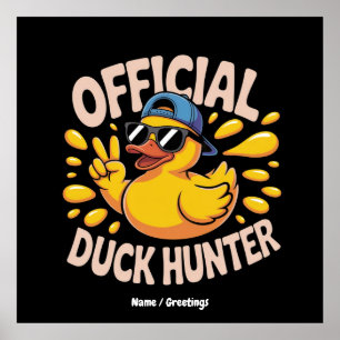 Poster Raios Engraçados De Pato De Borracha Caçando Cruze