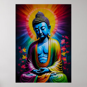 Poster Raios Sagrados de Paz de Buda
