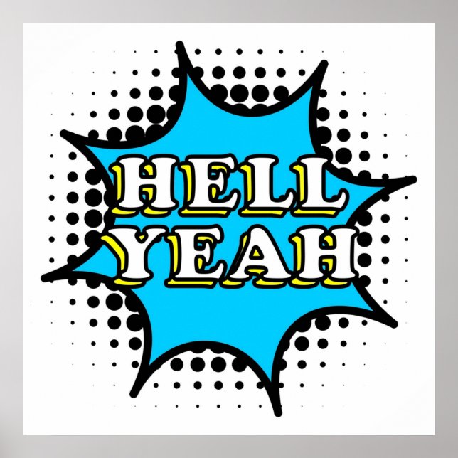 Poster Raios Sim, BD com texto estilizado (Frente)