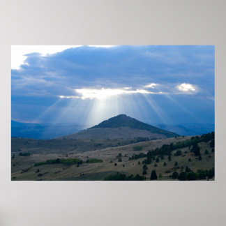 Pôster Raios solares sobre Pico