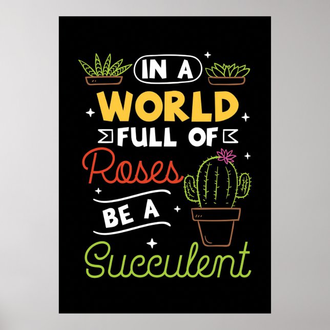 Poster Raises Seja Um Suculente (Frente)
