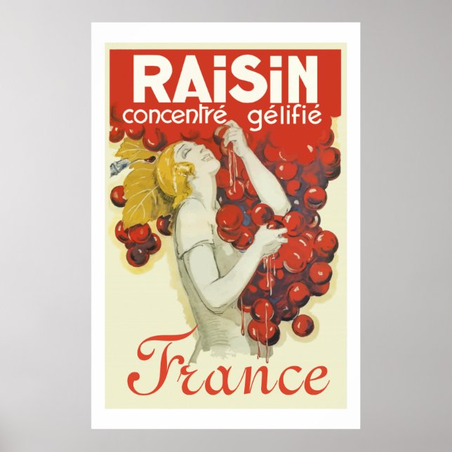 Pôster Raisin (Vintage french ad) (Frente)