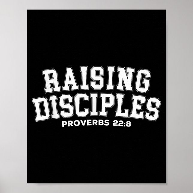 Poster Raising Disciples Proverbs 22_8 Christian Quote Wi (Frente)