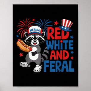 Poster Raiva Branca Vermelha E Feral Raiva Merica Usa Ind