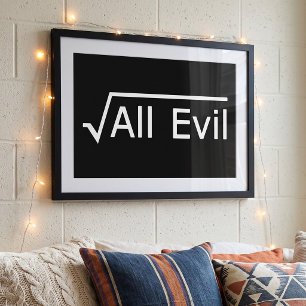 Poster Raiz de todo o mau - expressão engraçada da