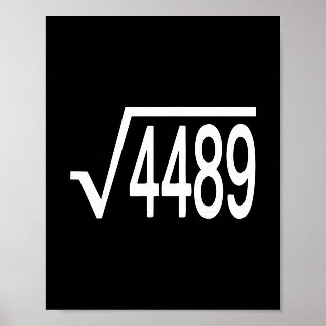Poster Raiz Quadrada 4489 Gíria Professor de Matemática S (Frente)