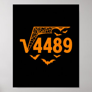 Poster Raiz Quadrada 4489 Meme Divertido de Halloween 67 