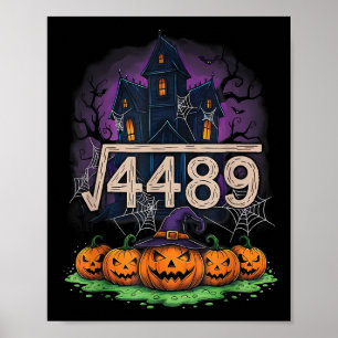 Poster Raiz Quadrada 4489 Meme Divertido de Halloween 67