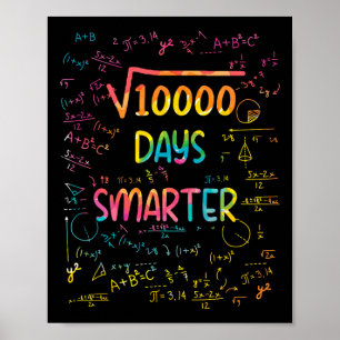 Poster Raiz Quadrada De 10000 Matemáticas 100 Dias De Esc