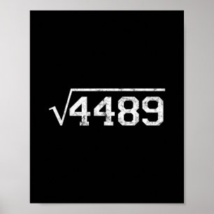 Poster Raiz Quadrada De 4489 Gíria Professor De Matemátic