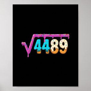 Poster Raiz Quadrada Engraçada 4489 Sorvete Drip Matemáti