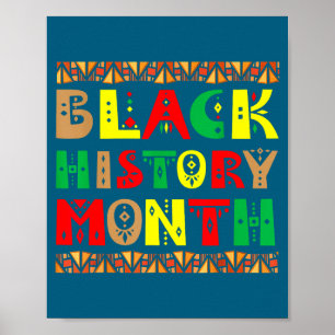 Poster Raízes Africanas da Melanina Mês da História Negra