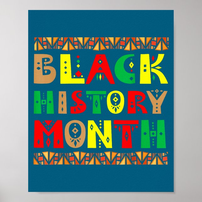 Poster Raízes Africanas da Melanina Mês da História Negra (Frente)