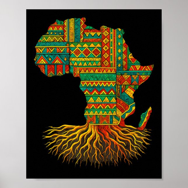 Poster Raízes africanas mapeiam Melanina no dia 11 de jun (Frente)
