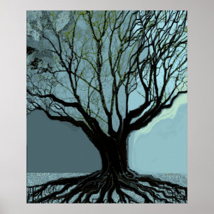 Poster Raízes Azuis