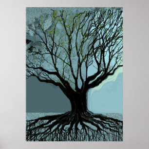 Pôster Raízes azuis