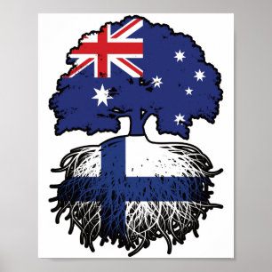 Poster Raízes de Árvore Australianas da Finlândia, Austrá