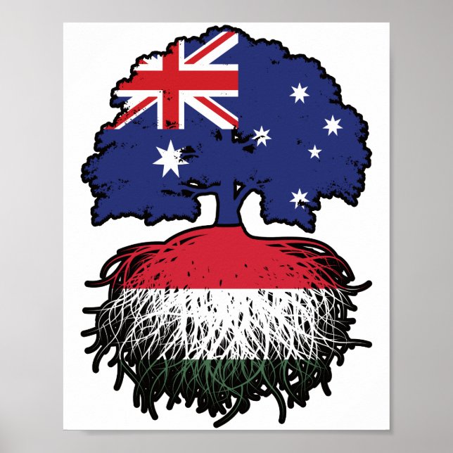 Poster Raízes de Árvore Australianas Húngaras (Frente)
