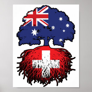 Poster Raízes de Árvore da Austrália Australiana suiça