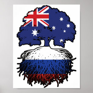 Poster Raízes de Árvore Russas da Austrália Australiana