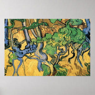 Pôster Raízes de árvores e troncos de Vincent van Gogh