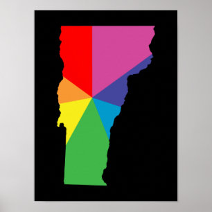 Poster rajada de cores do vermont