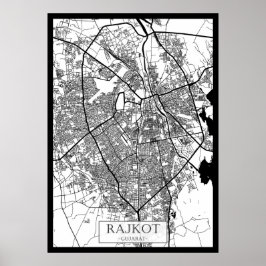 Poster Rajkot Gujarat City Map