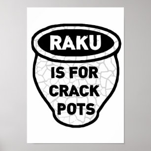 Pôster Raku é para oleiro dos potes da rachadura