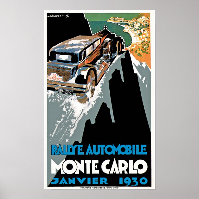 Pôster Rallye Automobile Monte Carlo (Frente)