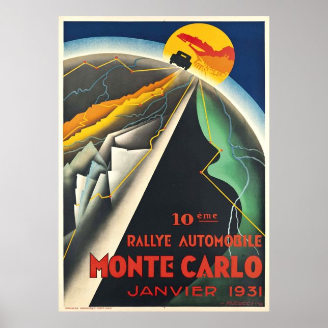 Poster Rallye Automobile Monte Carlo (Frente)