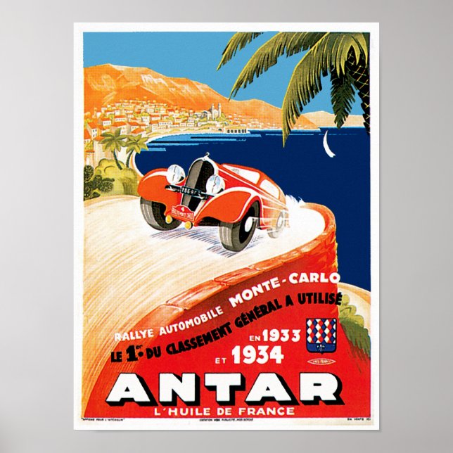 Poster Rallye Automobile Monte Carlo (Frente)