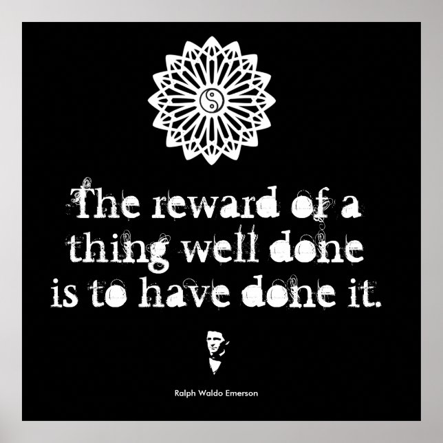 Pôster Ralph Waldo Emerson - Palavras de Sabedoria (Frente)