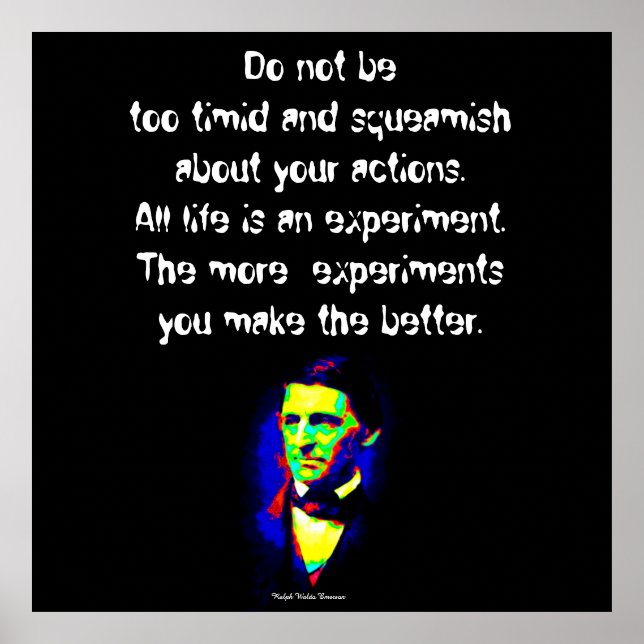 Pôster Ralph Waldo Emerson - Palavras de Sabedoria (Frente)