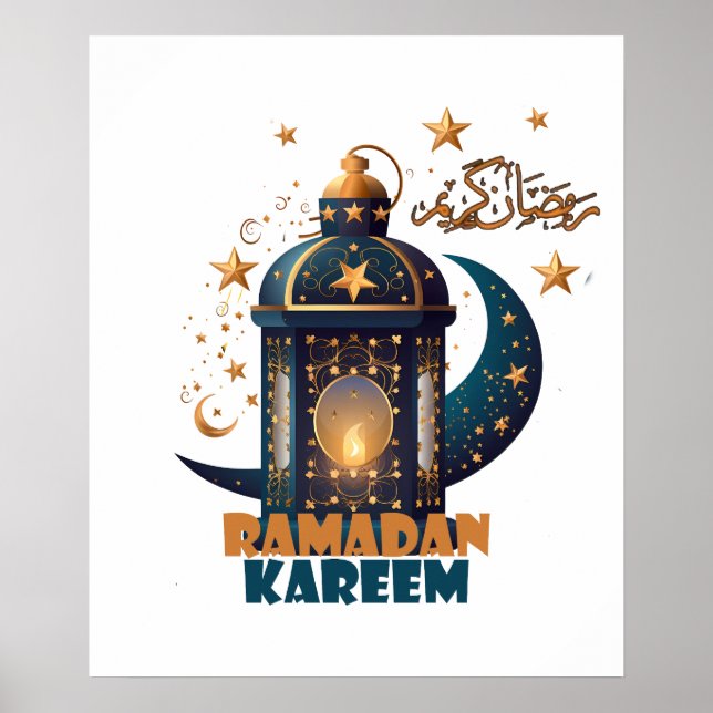 Poster Ramadan Kareem Mubarak Lantern ramadan 2024 (Frente)