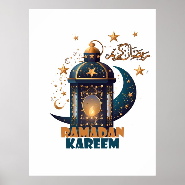Poster Ramadan Kareem Mubarak Lantern ramadan 2024 (Frente)