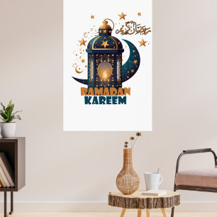 Poster Ramadan Kareem Mubarak Lantern ramadan 2024