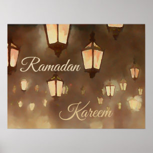 Poster Ramadan Kareem - pintura com cortiços