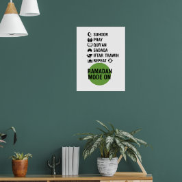 Poster Ramadan Mode On,Islamic Fasting Activities List,