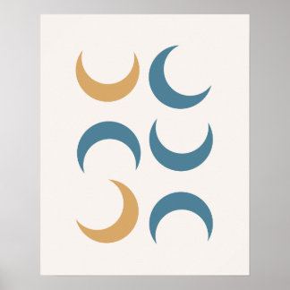 Poster Ramadan Modern Crescent Moon Shape