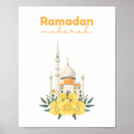 Poster Ramadan Mubarak Mosque Wall Print